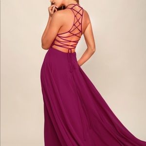 Lulu’s - Strappy to be Here Magenta Maxi